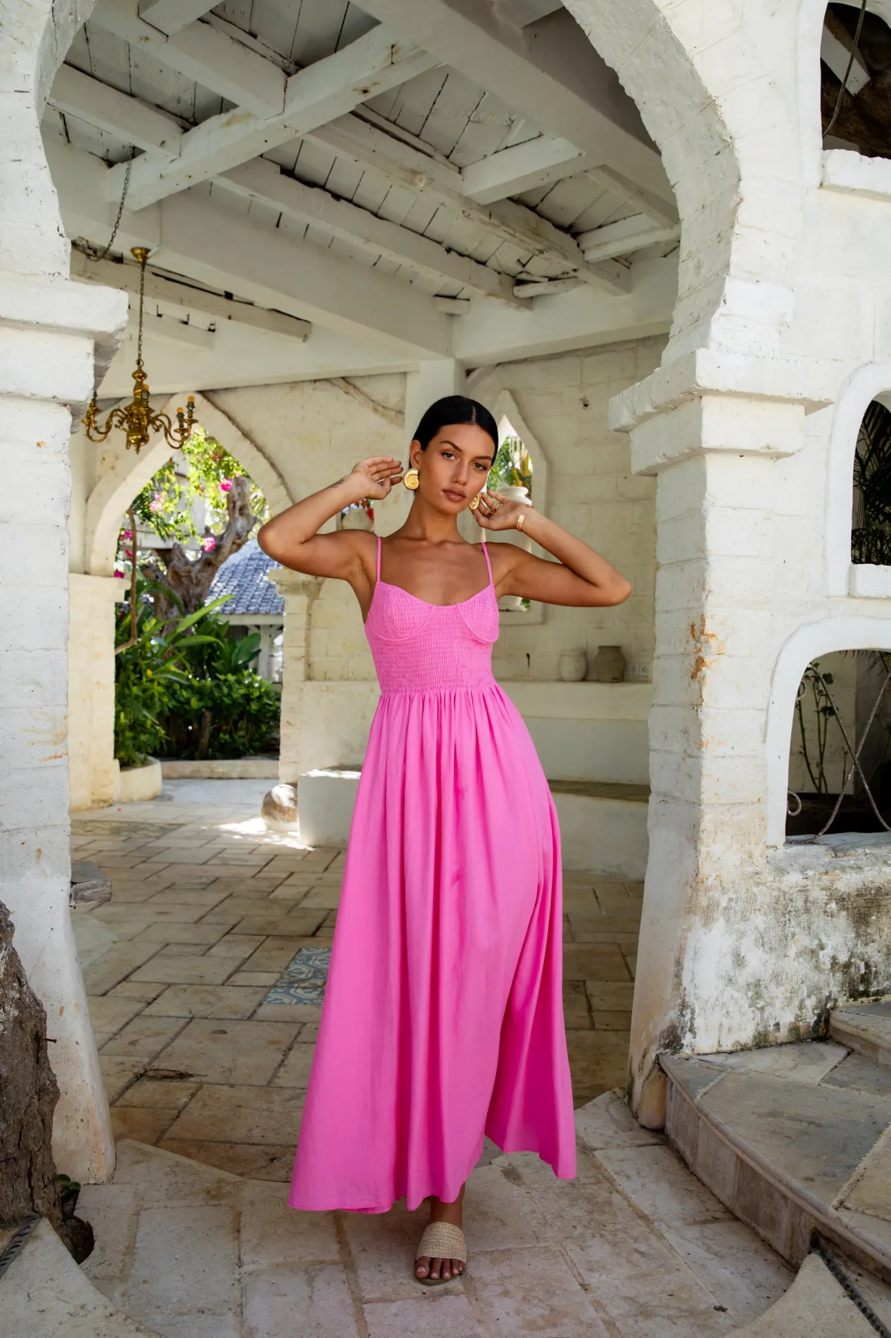 FORTUNATE ONE Blushing Lovers Maxi Dress Pink