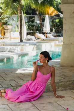 FORTUNATE ONE Blushing Lovers Maxi Dress Pink