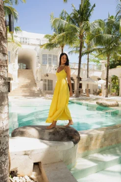 FORTUNATE ONE Blushing Lovers Maxi Dress Yellow