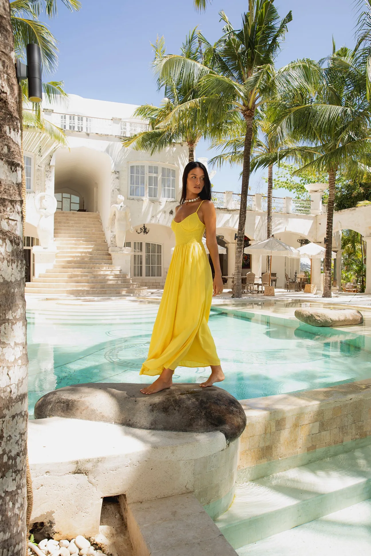 FORTUNATE ONE Blushing Lovers Maxi Dress Yellow