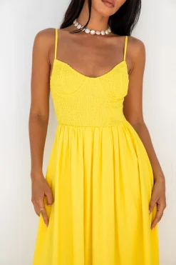 FORTUNATE ONE Blushing Lovers Maxi Dress Yellow