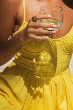 FORTUNATE ONE Blushing Lovers Maxi Dress Yellow
