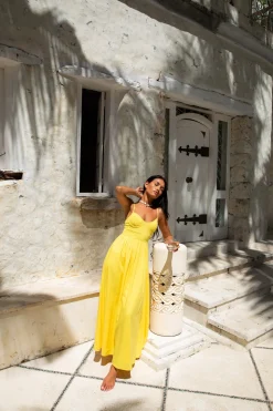 FORTUNATE ONE Blushing Lovers Maxi Dress Yellow