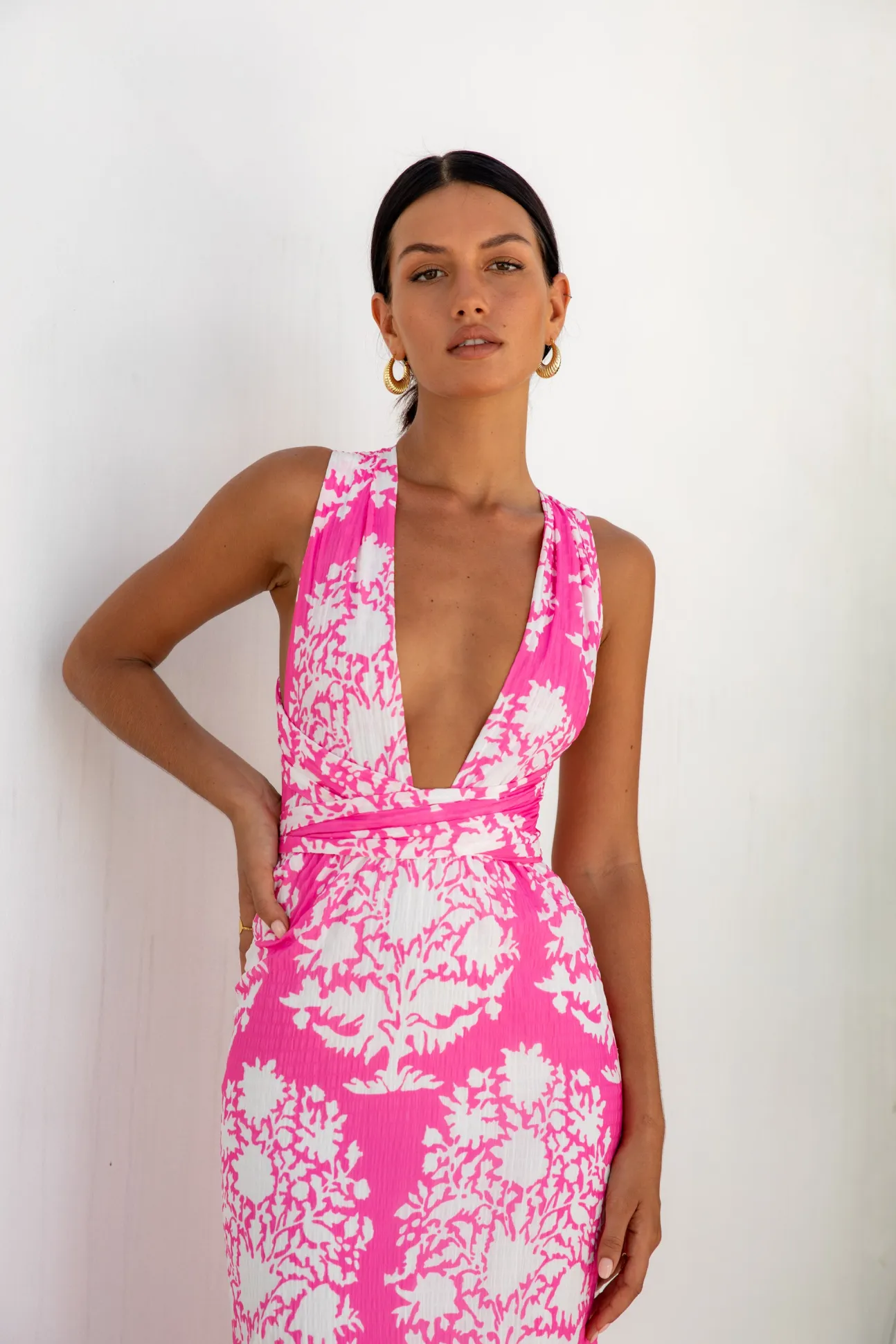 FORTUNATE ONE Harper Maxi Dress Pink