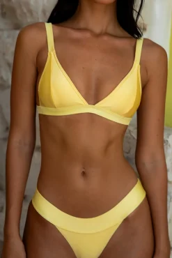 FORTUNATE ONE Majorca Swim Top Lemon