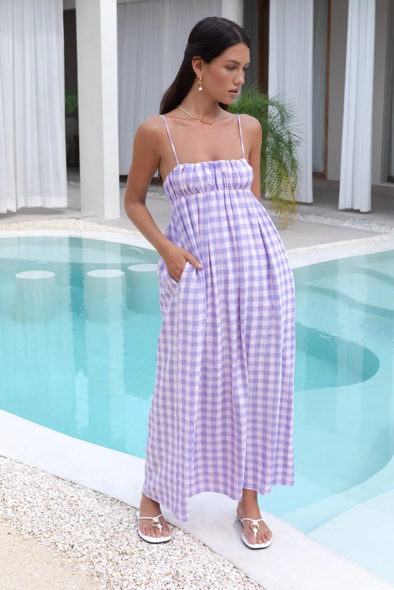 FORTUNATE ONE Peony Maxi Dress Purple