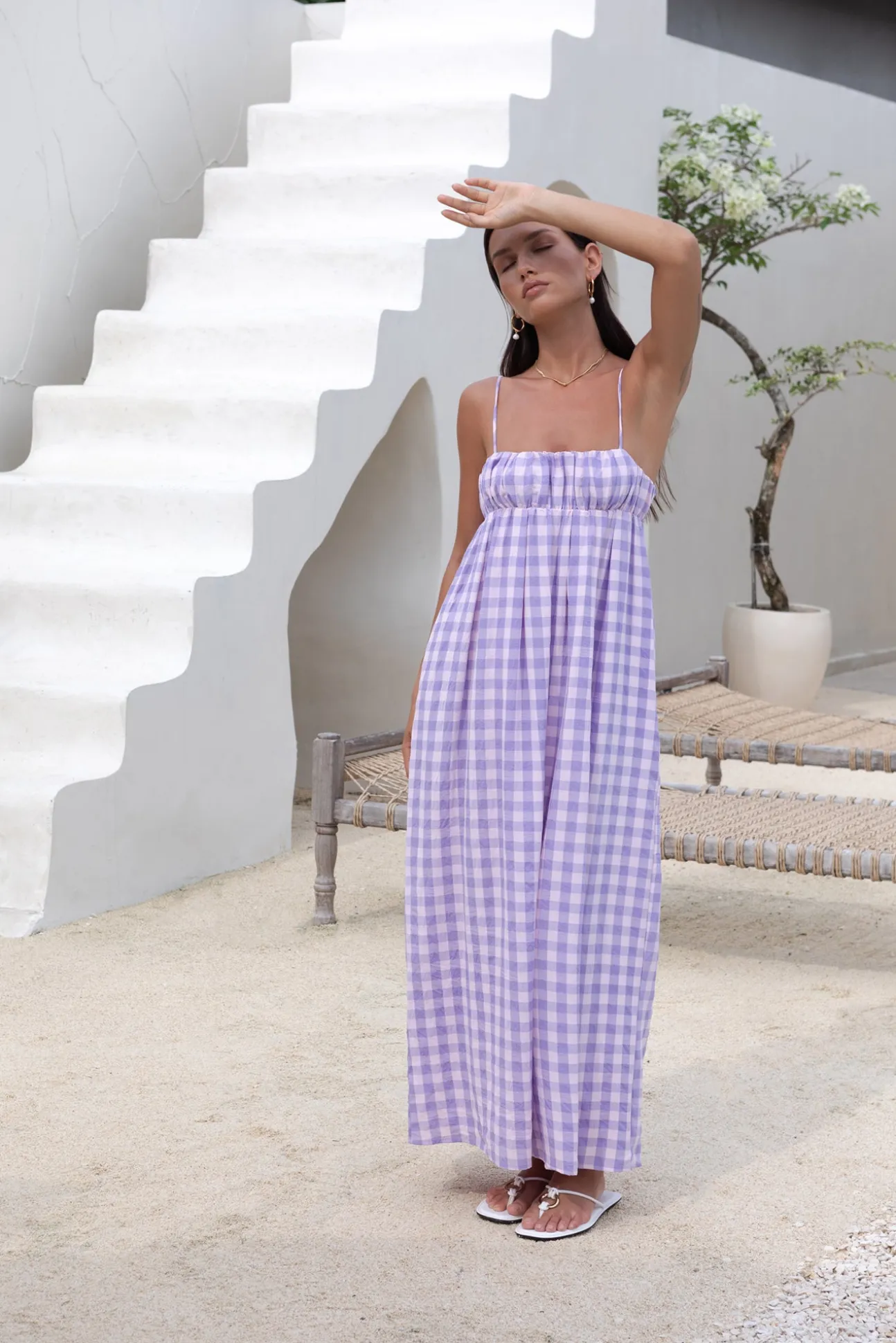 FORTUNATE ONE Peony Maxi Dress Purple