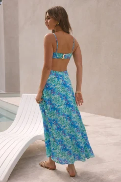 FORTUNATE ONE Serena Maxi Dress Blue