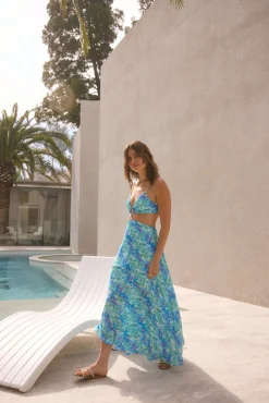FORTUNATE ONE Serena Maxi Dress Blue