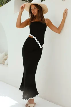 Found You Maxi Skirt Black