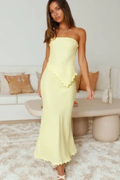 Found You Maxi Skirt Yellow