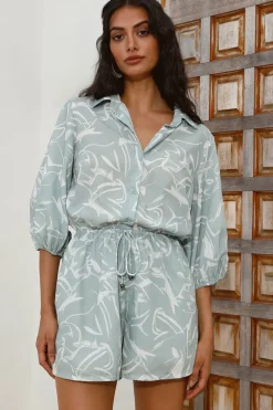 Free As A Bird Romper Sage