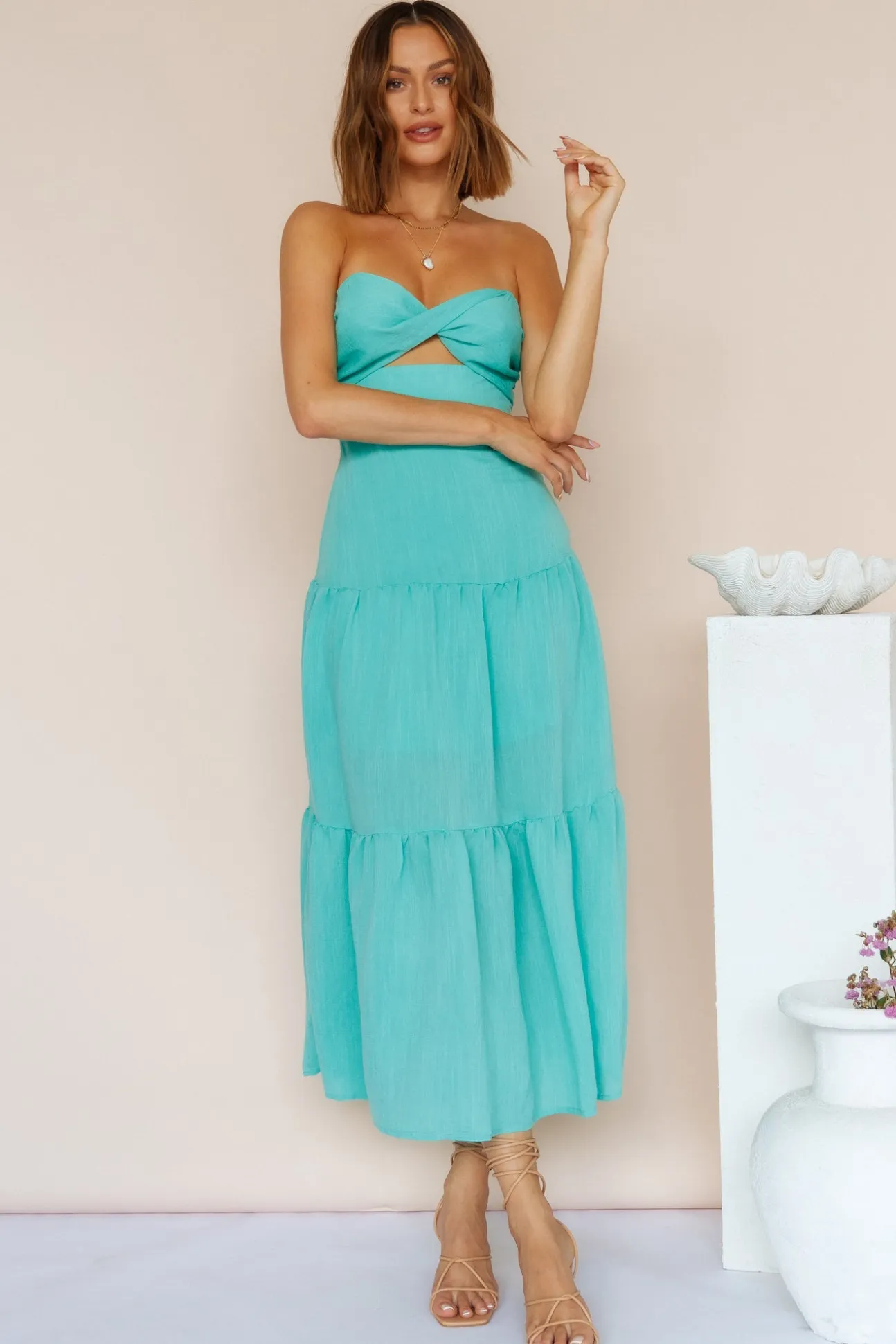 Free Falling Maxi Dress Green