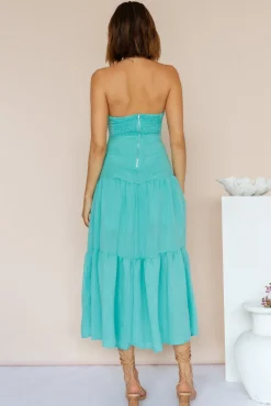 Free Falling Maxi Dress Green