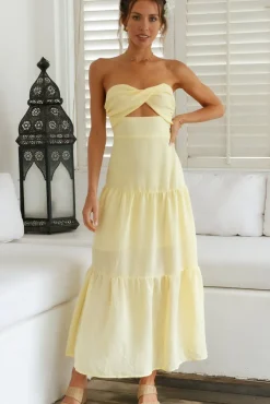 Free Falling Maxi Dress Yellow