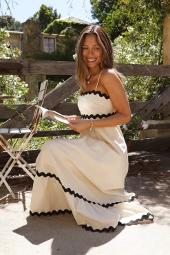 Fully Invested Maxi Dress Beige