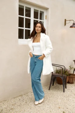 Fuzzy Feeling Coat White