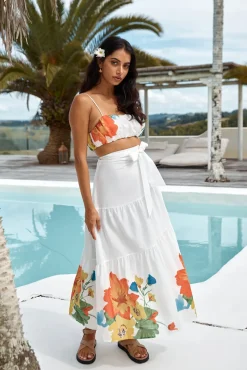 Garden Bed Crop Top White