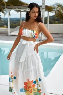 Garden Bed Crop Top White