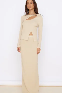 Garden of Eden Maxi Skirt Beige