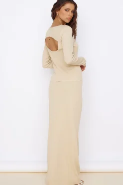 Garden of Eden Maxi Skirt Beige