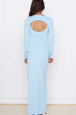 Garden of Eden Maxi Skirt Blue
