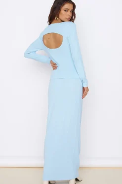 Garden of Eden Maxi Skirt Blue