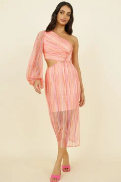 Getaway Car Midi Dress Pink