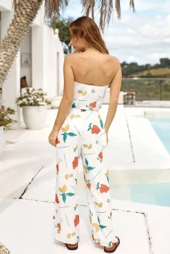 Glass Half Full Strapless Crop Top Green