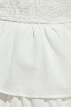 Glass Slipper Strapless Maxi Dress White