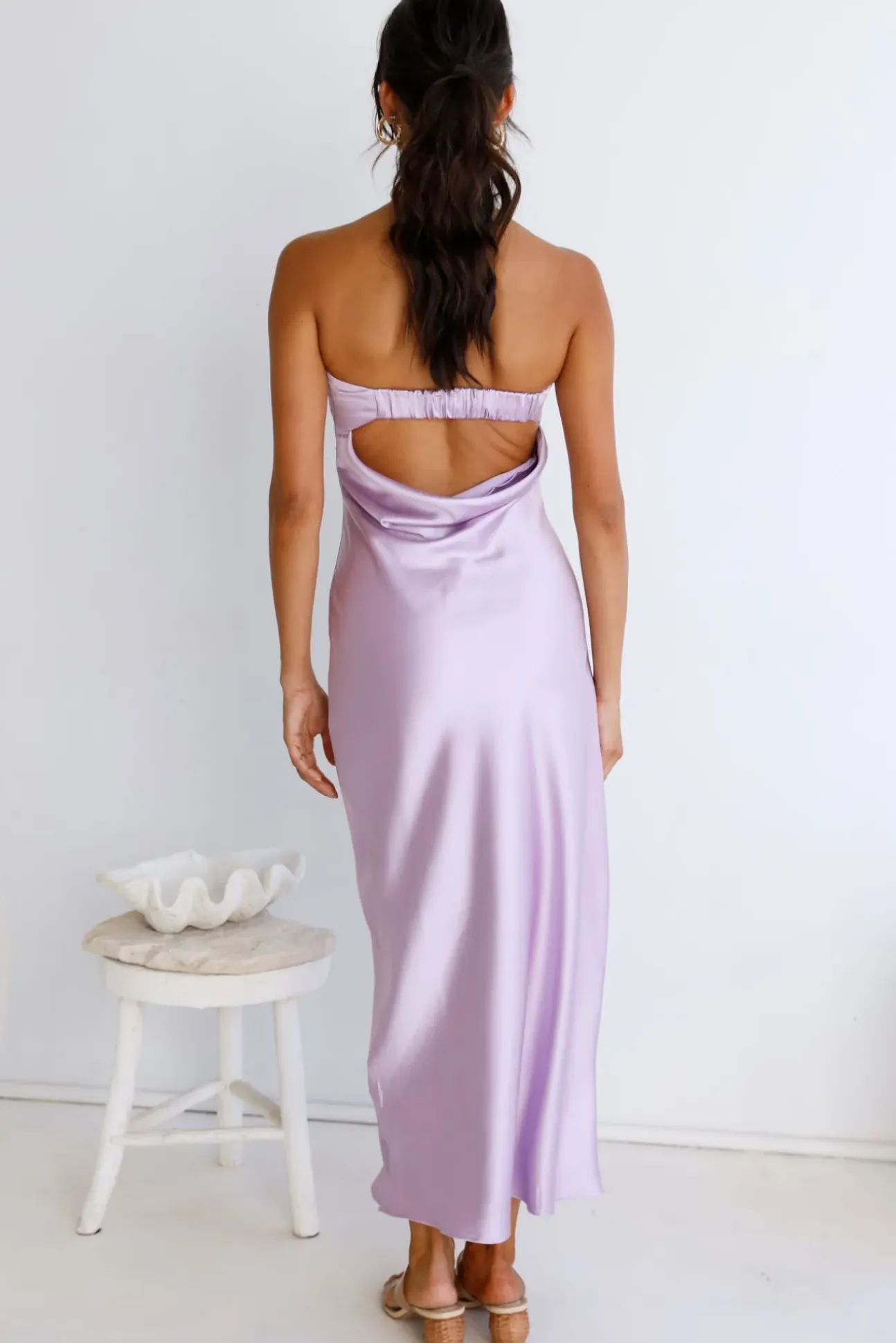 Gleam In Gold Maxi Dress Purple