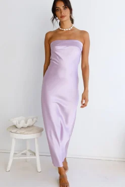 Gleam In Gold Maxi Dress Purple