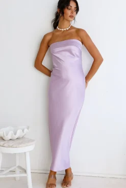 Gleam In Gold Maxi Dress Purple