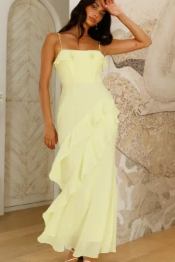 Glowing Goddess Maxi Dress Lime