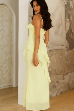 Glowing Goddess Maxi Dress Lime