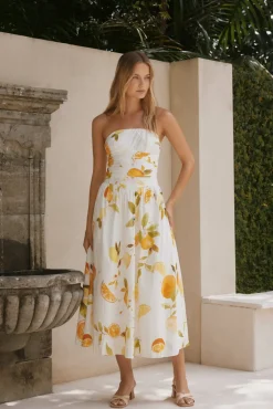 Golden Glow Maxi Dress Yellow