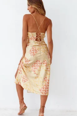Golden Rivers Midi Dress