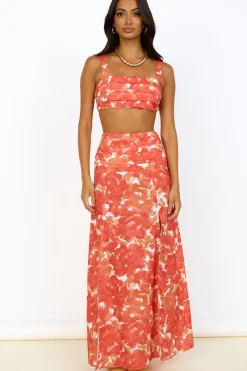 Golden Sunset Crop Top Orange