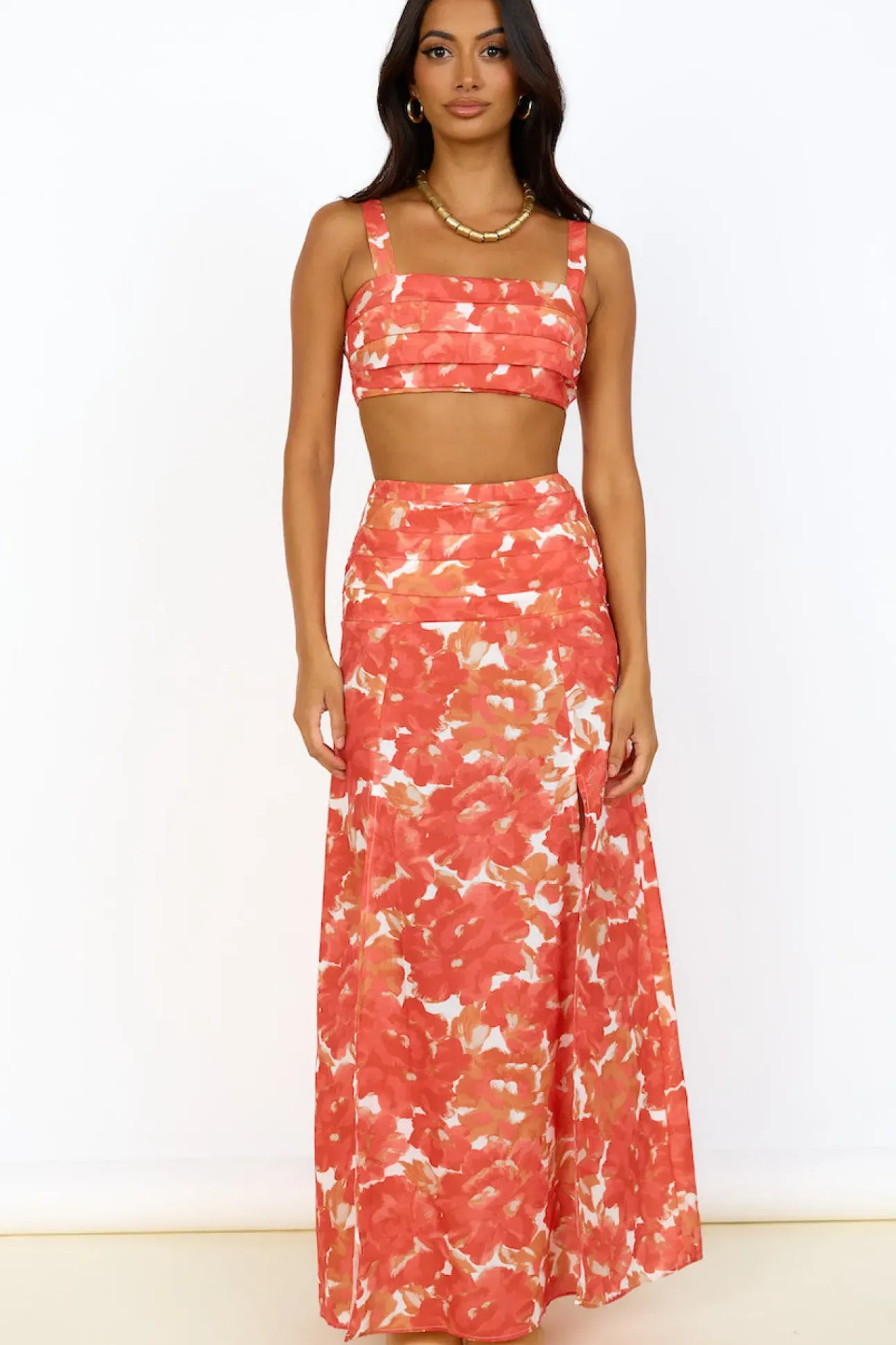 Golden Sunset Crop Top Orange