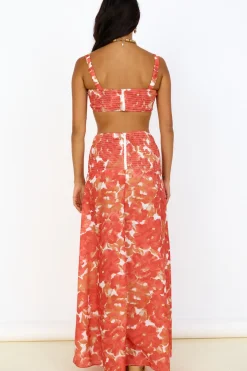 Golden Sunset Maxi Skirt Orange