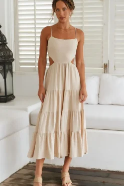 Got The Sun Maxi Dress Beige