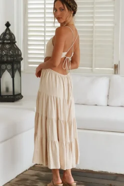 Got The Sun Maxi Dress Beige
