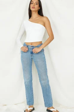 Hand On My Heart Crop Top White