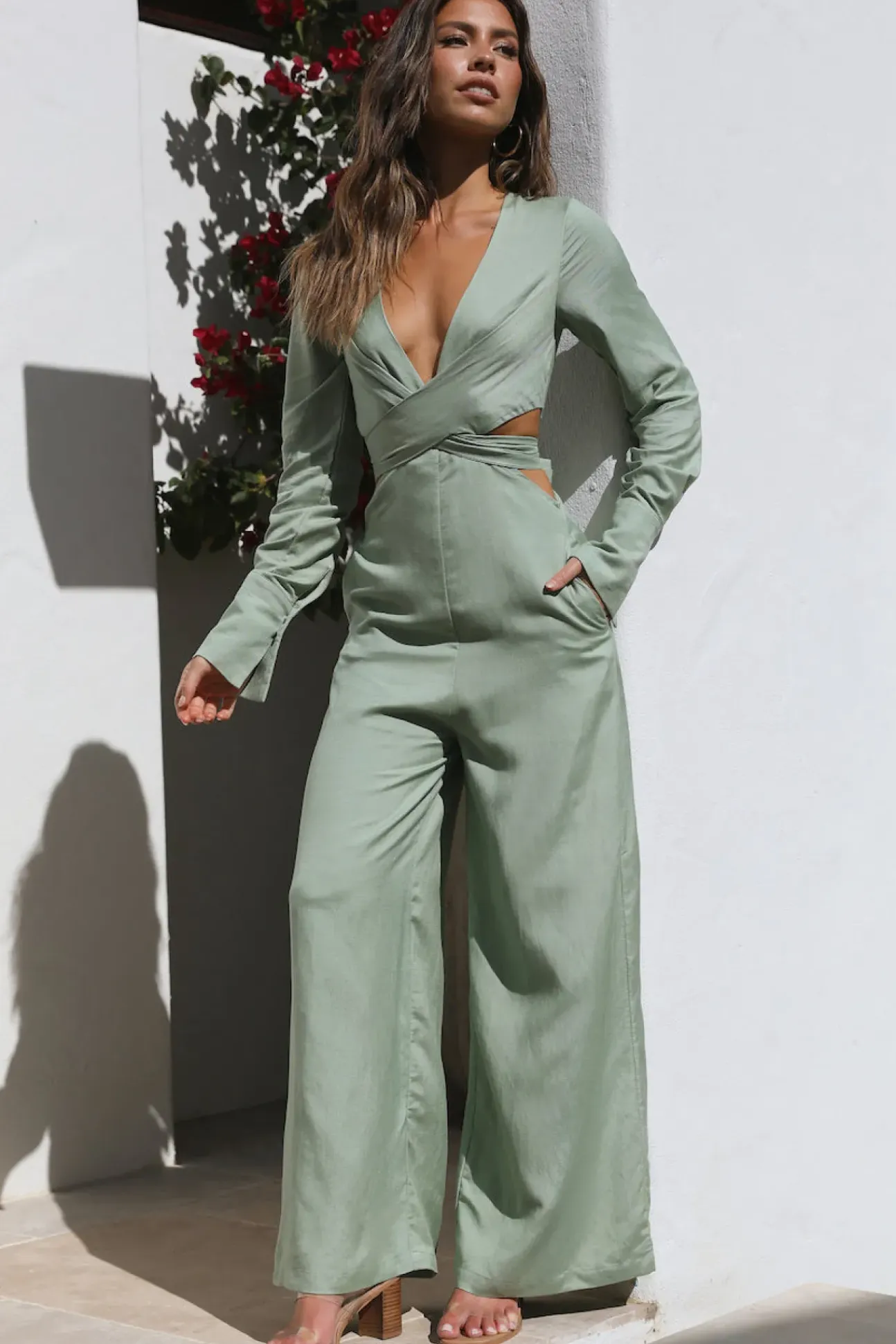 Happy Moments Jumpsuit Sage