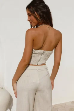 Have My Word Crop Top Beige
