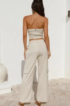 Have My Word Crop Top Beige