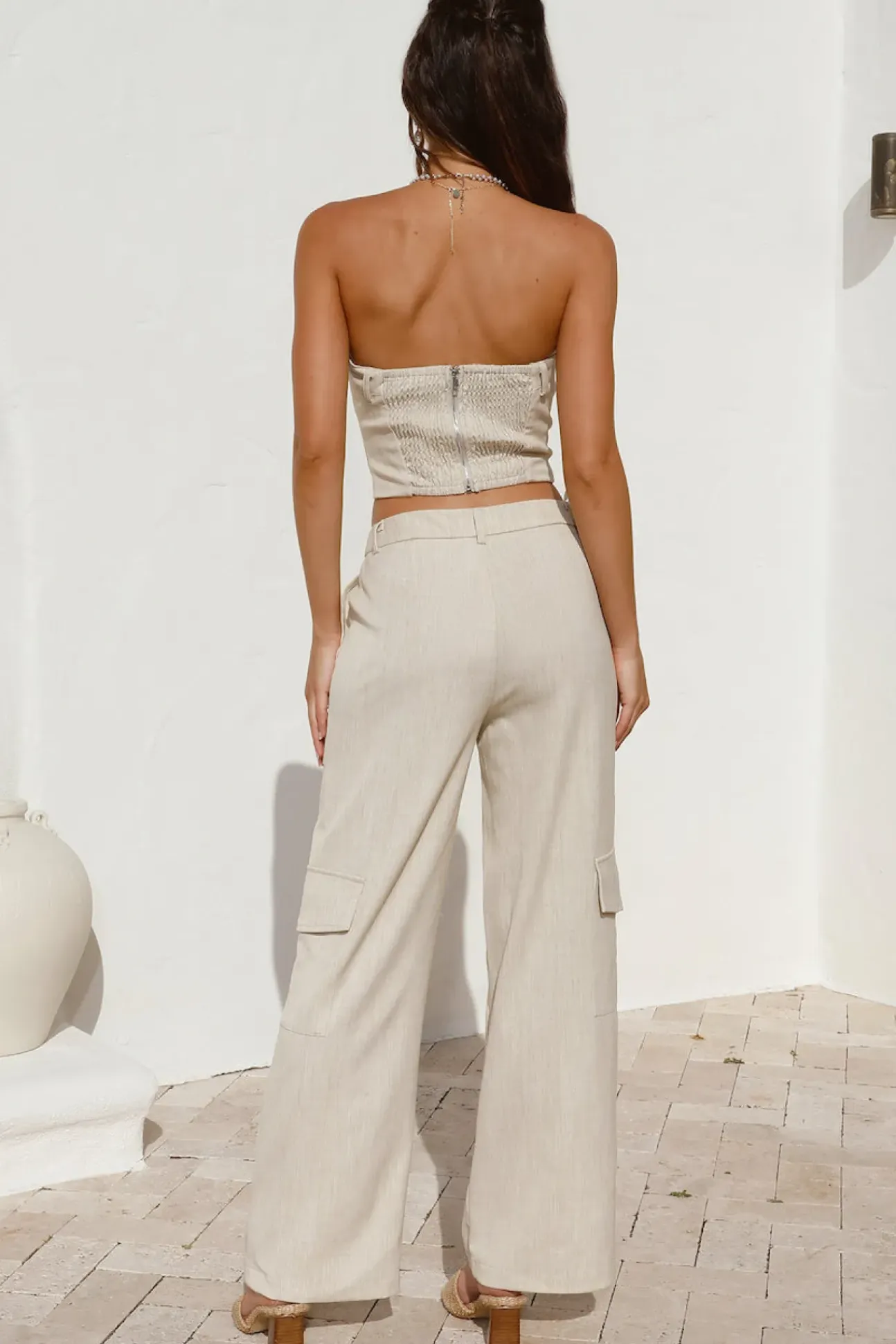 Have My Word Crop Top Beige