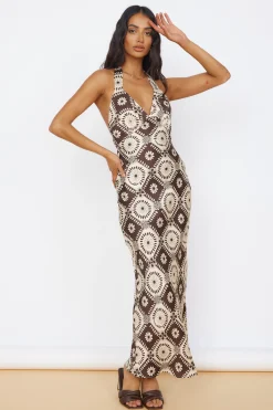 Hearing Symphonies Maxi Dress Brown