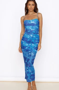 Heart Eyes Maxi Dress Blue