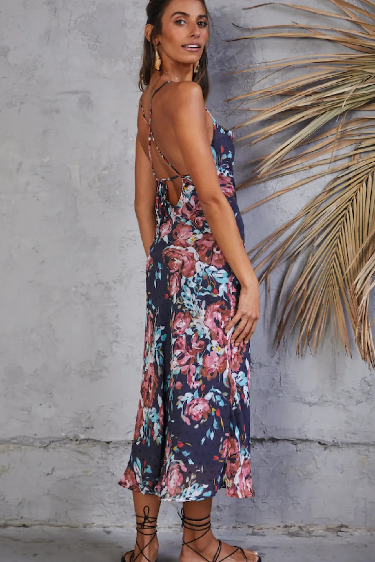 Height Of Glory Midi Dress Navy